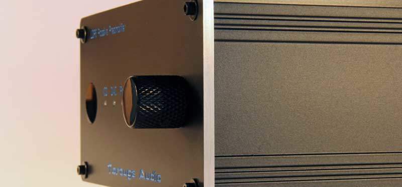 View of LDRx highlighting control knob & edge of front panel