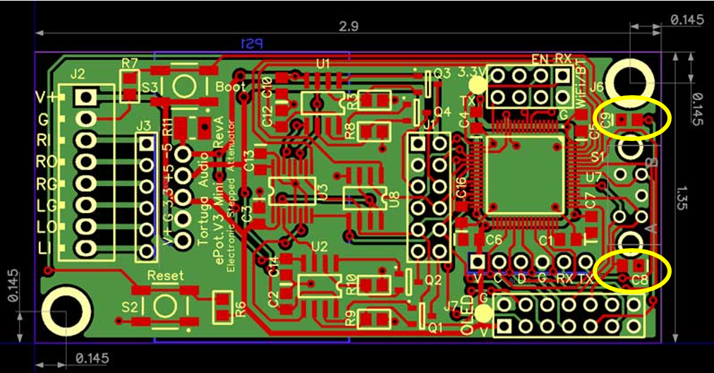 ePot.V3 Mini stepped attenuator | board layout